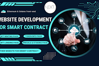 develop a web3 front end website for your blockchain smart contract