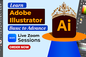 teach you adobe illustrator and graphic design on zoom