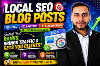 write local SEO blog posts for hvac electricians and lawyers