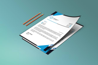 do professional letterhead design with editable file