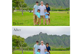 do add and remove persons, unwanted objects, text,