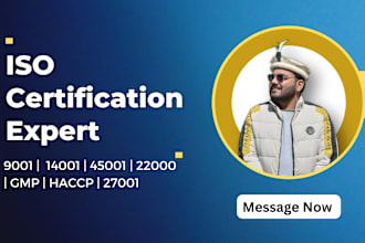 give iso 9001, 45001, 27001, 22000 documentation and certifications