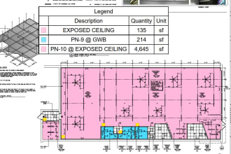 do painting estimates and material takeoff for all types of construction