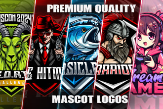 design amazing mascot for esport team, gaming logo, youtube