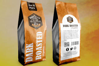 do coffee label, coffee packaging and bag design