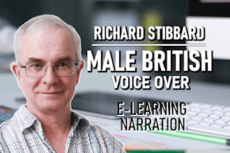 record your british voice over elearning training course real human voice no ai