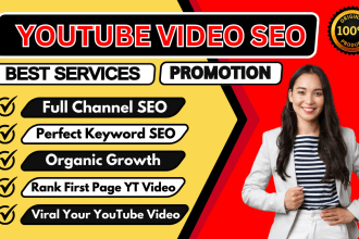 do youtube channel SEO and video optimization for top ranking on search result