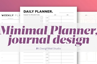 design minimalist planner and journal
