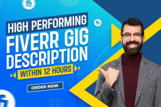 optimize your fiverr gig seo description within 12 hours