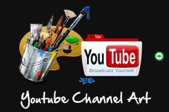 make you a stylish youtube channel art