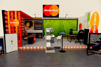 do gaming stages, booths, stall design, and 3d exhibitions