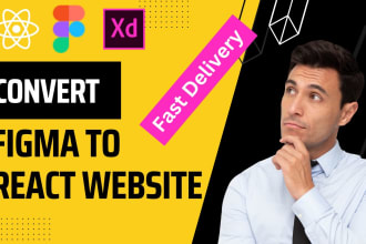 convert figma to react js, next js fully responsive website