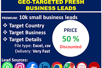 provide small and medium business leads data entry