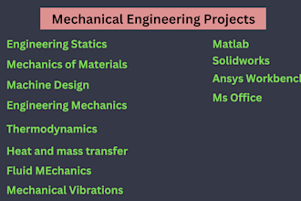 do mechanical engineering tasks, projects, presentation