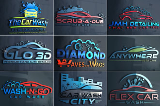 do awesome auto detailing auto dealership and car wash logo