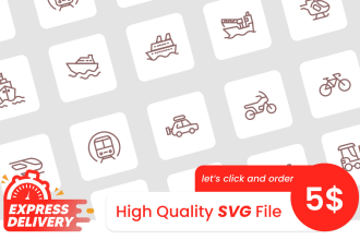design simple and modern custom icons svg