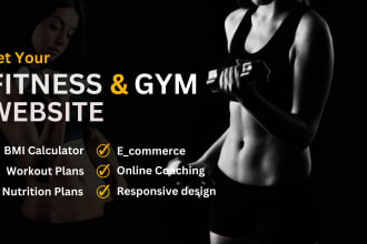 create health and fitness website for your gym or personal trainer