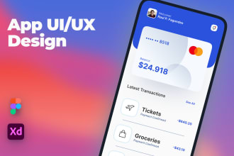 create professional mobile app ui ux design in figma prototype