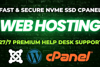 provide premium nvme ssd cpanel web hosting with 24 hours support