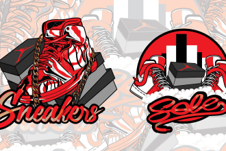 create a branding logo for your shoe and sneakers store and marketing in 24 hrs