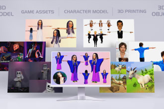 create custom 3d models for games characters and assets included