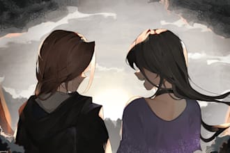 draw bust up illustration