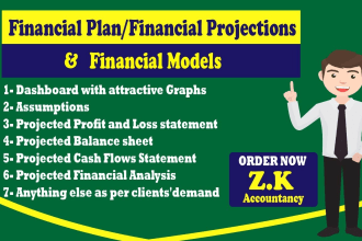 do financial projections, models, forecasting, cash flows, financial statements