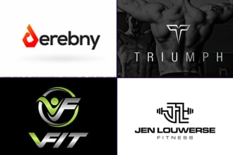 make fitness gym workout and sports logo design