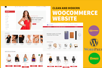 design modern wordpress woocommerce website or online shop