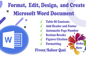 professionally format clean and design your microsoft word document