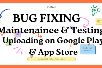 fix errors and bugs in flutter, react native android IOS app
