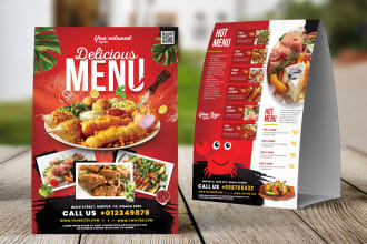 design amazing digital menu or restaurant menu