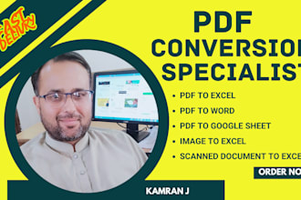 convert pdf to excel, scan pages to excel, google sheet