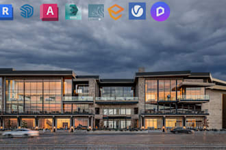 do  3d models, interior, exterior design renders via revit, sketchup and lumion