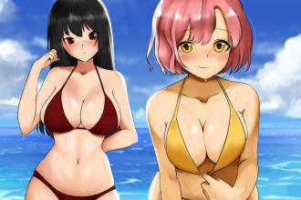 draw nfsw and sfw art in anime style