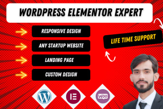 be elementor expert for full wordpress responsive website