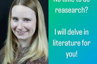 do extensive literature research for you in englisch
