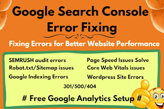 fix semrush errors and google search console page indexing issues
