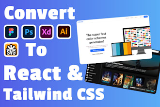 convert figma to react, tailwind CSS