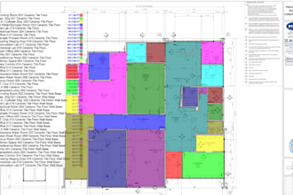 flooring takeoffs with separate labor and material prices