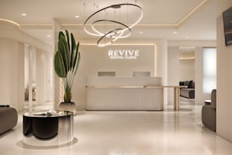 create dental clinic 3d interior design