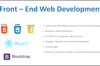 be front end developer HTML, CSS, javascript, react