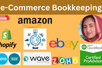 do bookkeeping of ecommerce business on qb online, xero,