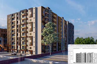 create your 3d model on revit and render model in lumion