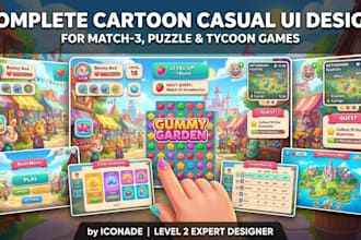 design stunning mobile app  and game UI UX design
