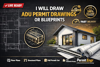 draw adu permit drawings or blueprints