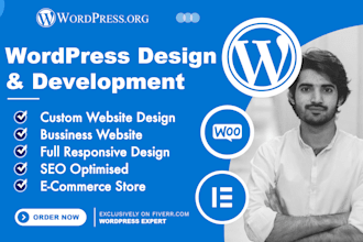 design modern responsive wordpress website and ecommerce store