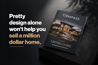 design real estate property brochures, company profile, buyer and seller guides