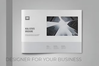 design real estate company profile, buyer or seller guide, property brochure