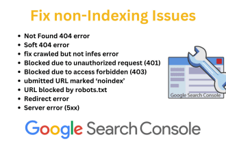 index links in the search console fix nonindex error